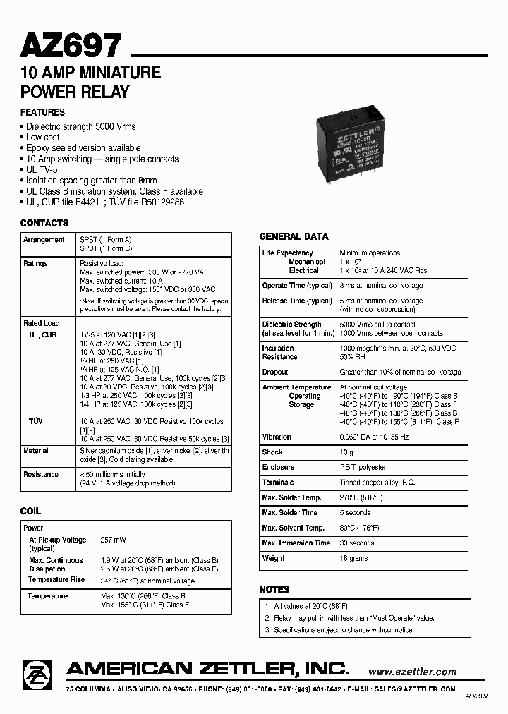 AZ697-1C-18D_4958403.PDF Datasheet