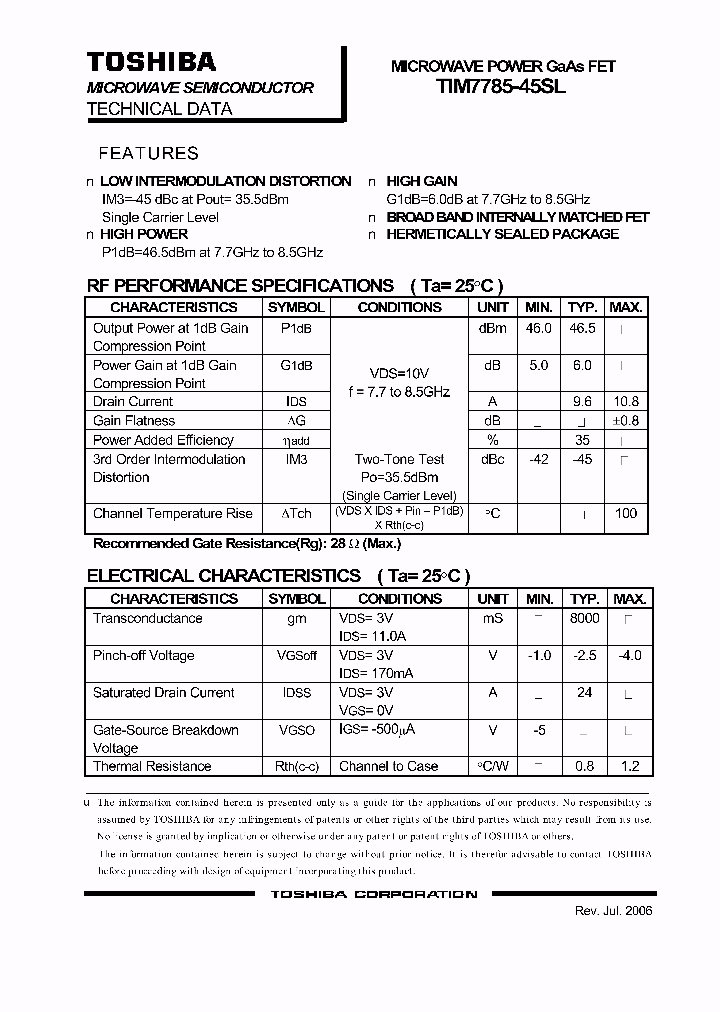 TIM7785-45SL_4963154.PDF Datasheet