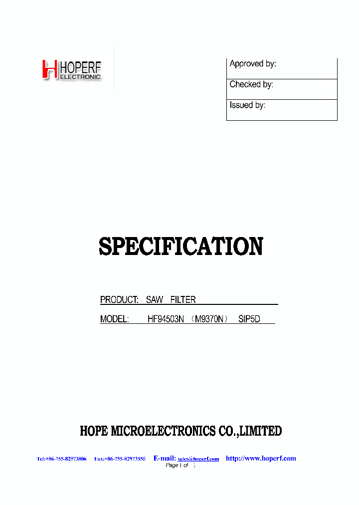 HF94503NSIP5D_4965294.PDF Datasheet