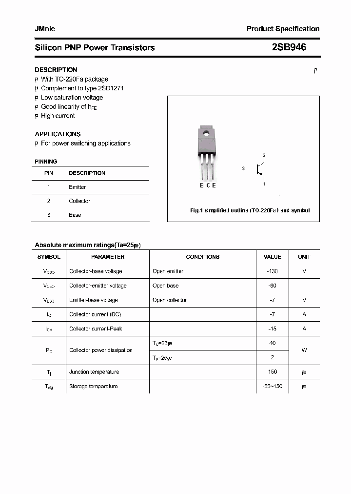 2SB946_4966225.PDF Datasheet