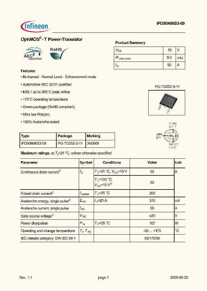 IPD50N06S3-09_4968128.PDF Datasheet