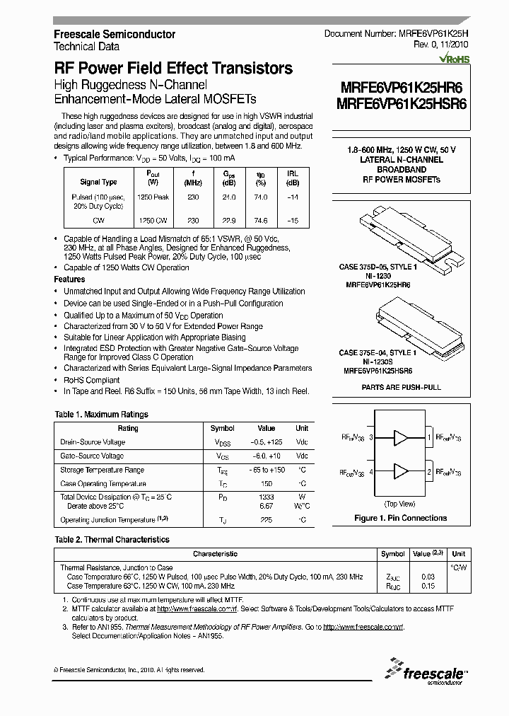 MRFE6VP61K25HR6_4980234.PDF Datasheet