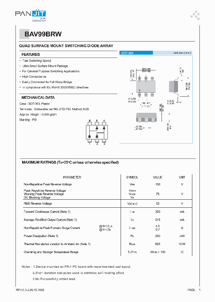 BAV99BRW_4985100.PDF Datasheet