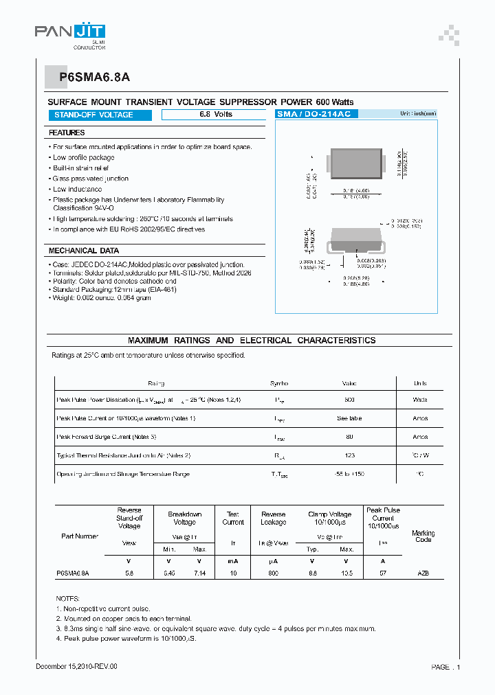 P6SMA68A_4990785.PDF Datasheet
