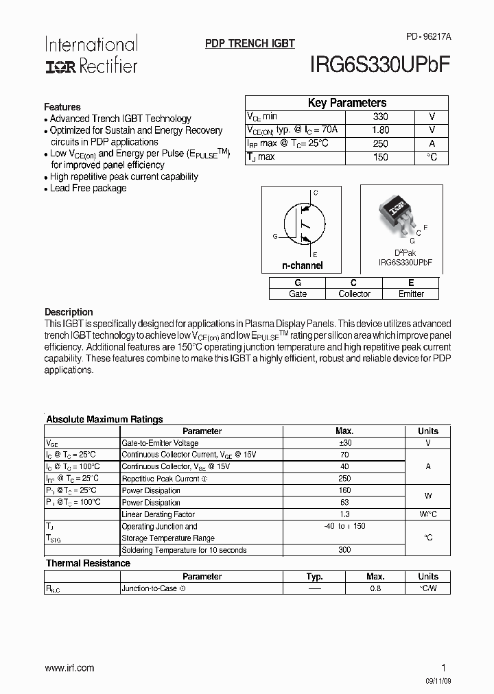 IRG6S330UPBF_4998825.PDF Datasheet