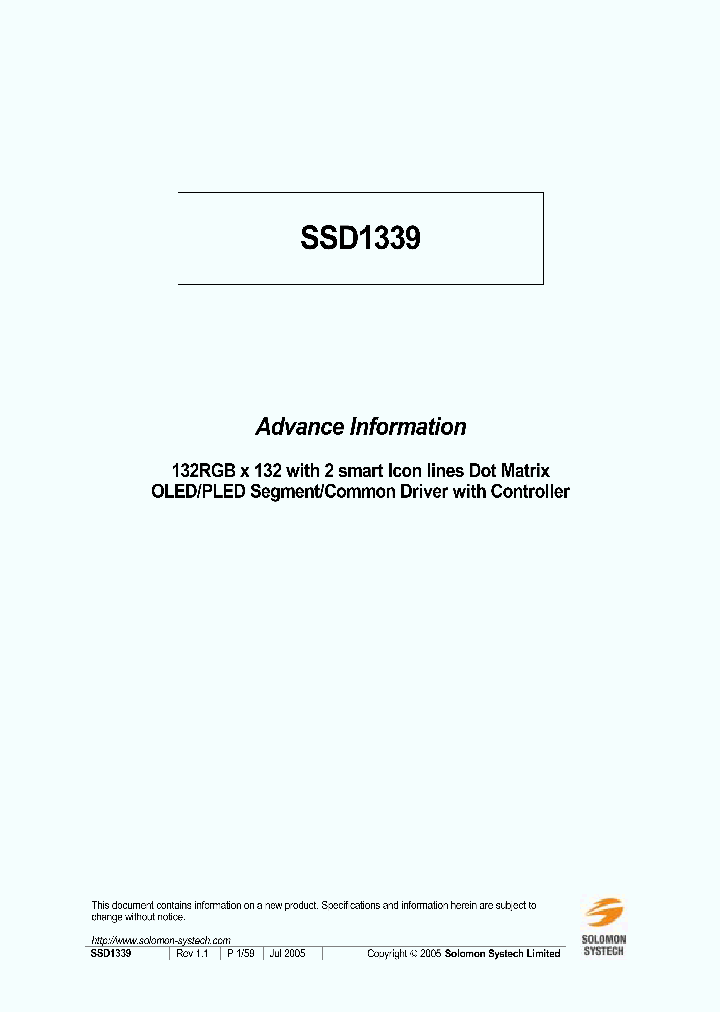SSD1339U3_5003988.PDF Datasheet