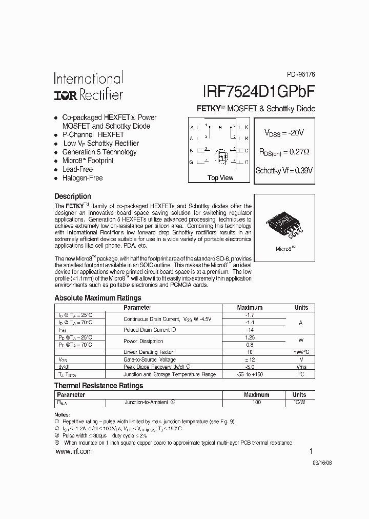 IRF7524D1GPBF_5007996.PDF Datasheet