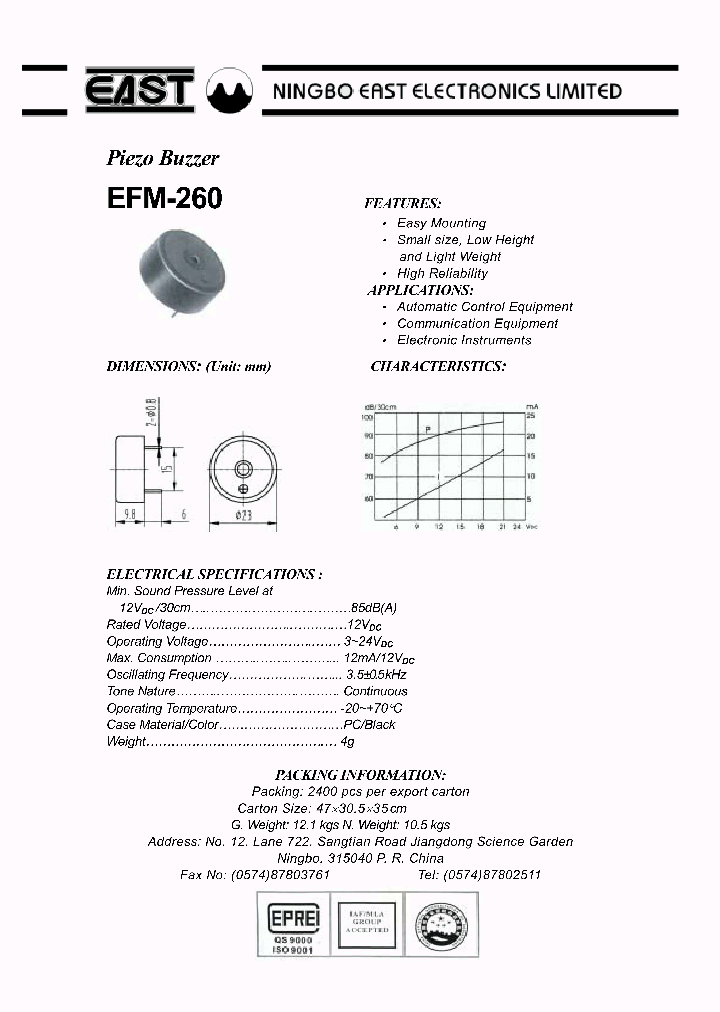 EFM-260_5011367.PDF Datasheet