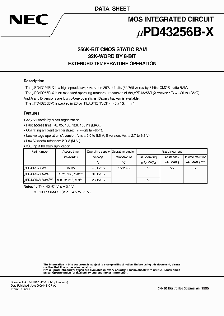 UPD43256BGW-A10X-9JL_5017010.PDF Datasheet