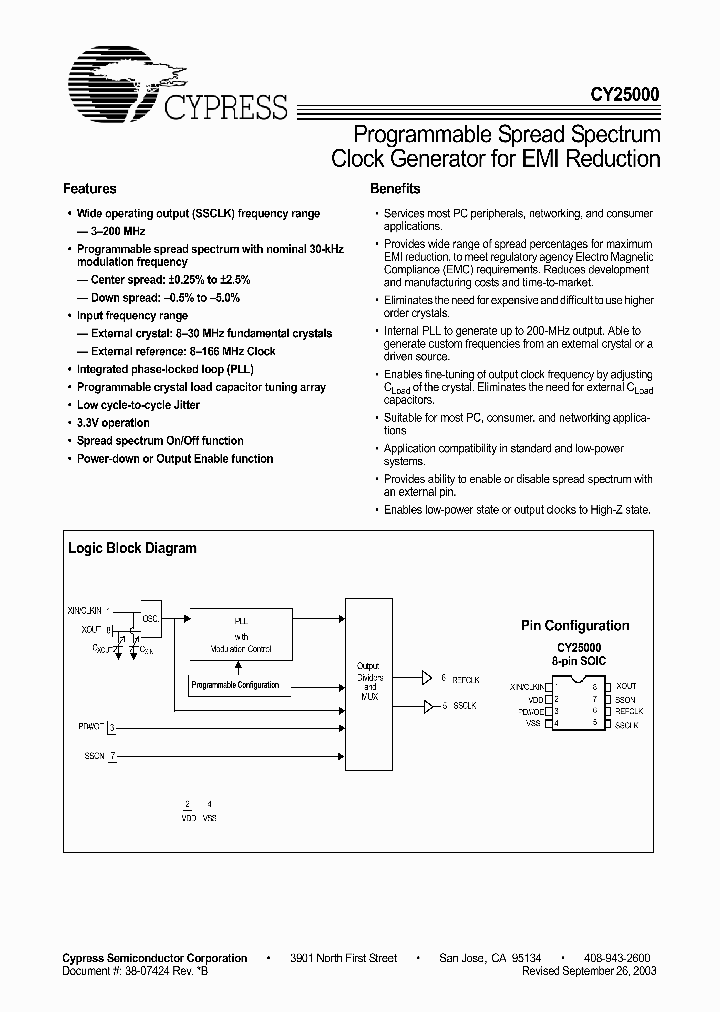 CY25000_5019114.PDF Datasheet