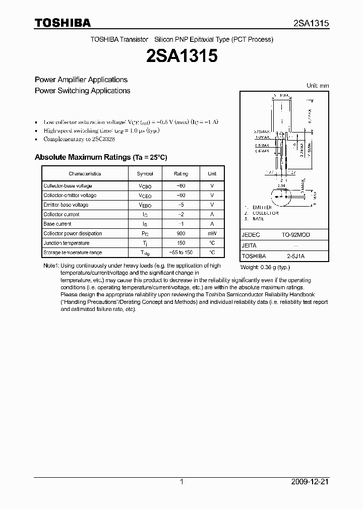 2SA131509_5020686.PDF Datasheet