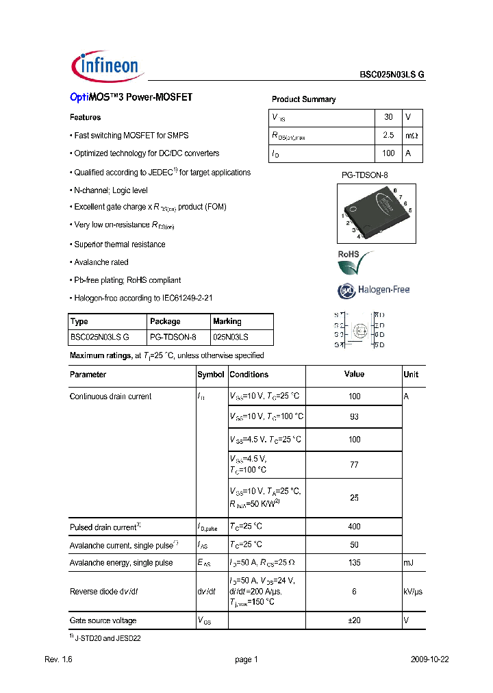 BSC025N03LSG_5023441.PDF Datasheet