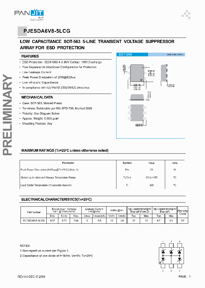 PJESDA6V8-5LCG_5024628.PDF Datasheet