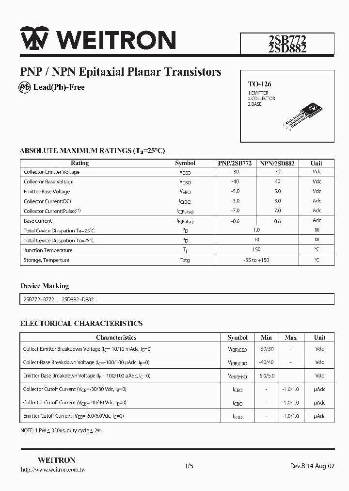 2SD882_5026441.PDF Datasheet