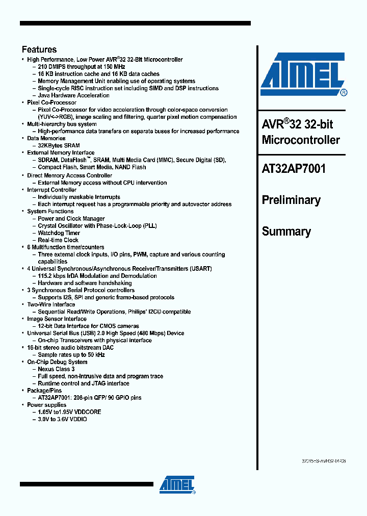 AT32AP7001-ALUT_5028820.PDF Datasheet
