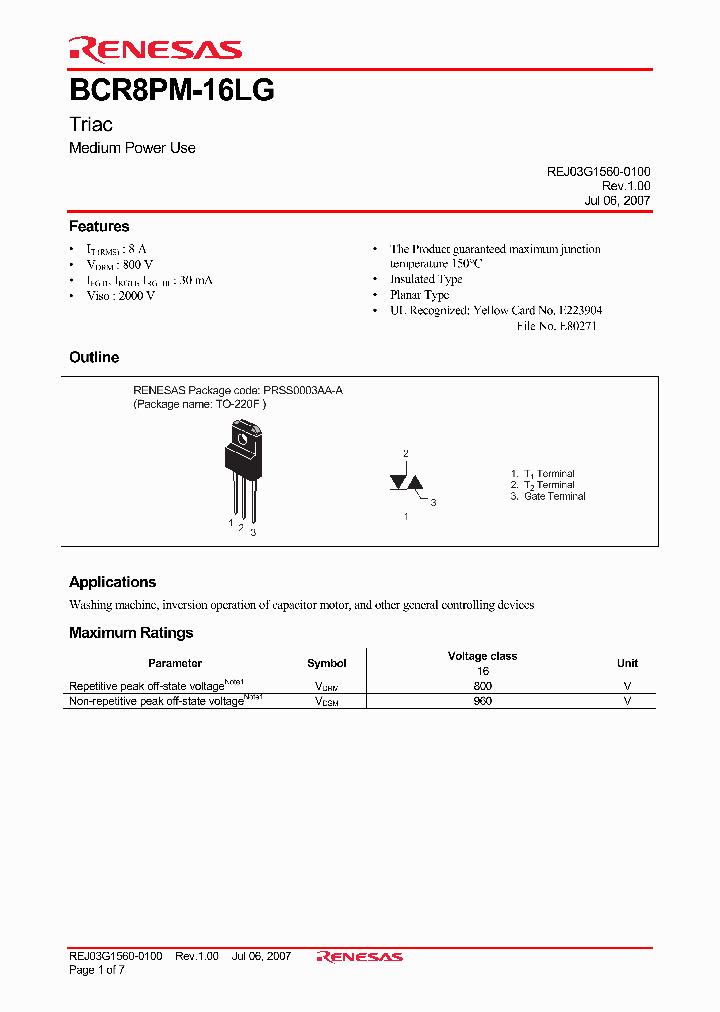 BCR8PM-16LG_5039212.PDF Datasheet