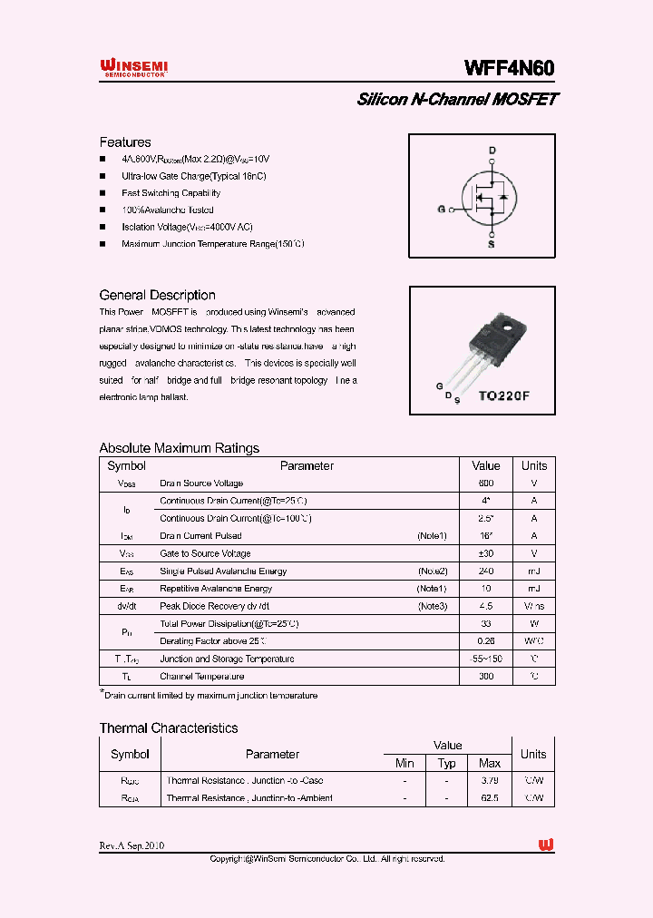 WFF4N60_5039240.PDF Datasheet