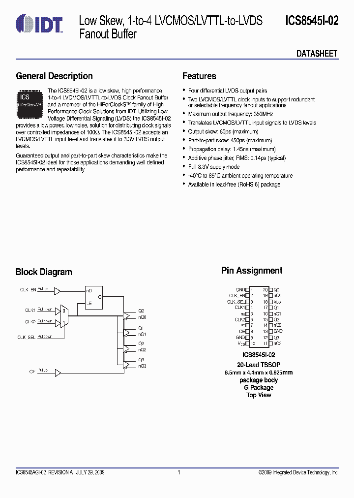 ICS8545I-02_5052135.PDF Datasheet