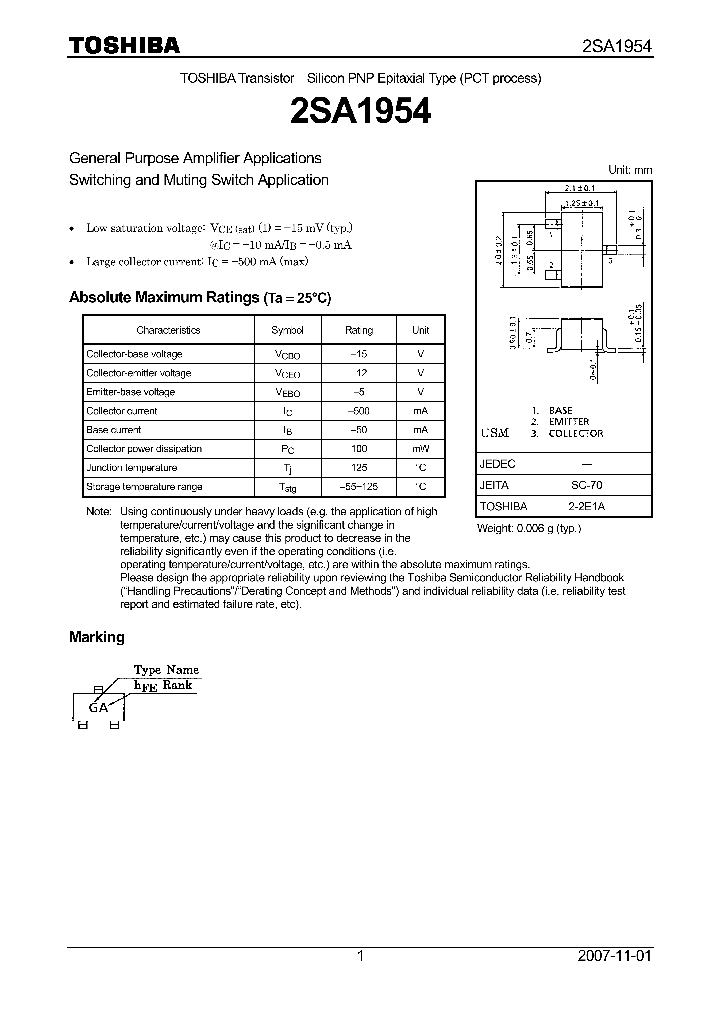 2SA1954_5067610.PDF Datasheet