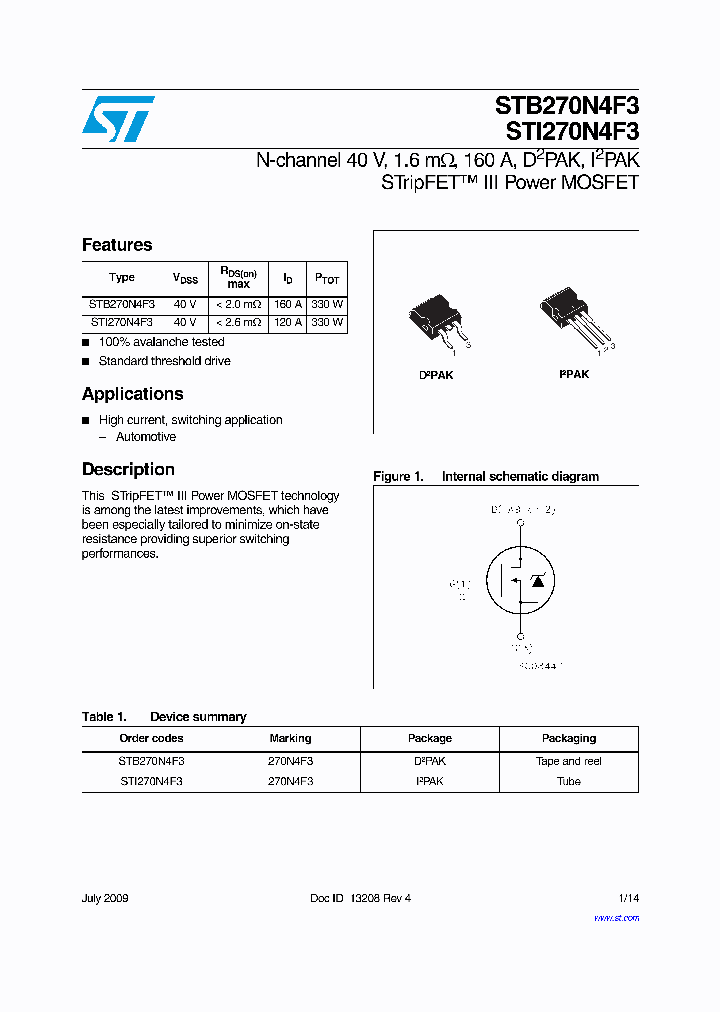 STI270N4F3_28953.PDF Datasheet