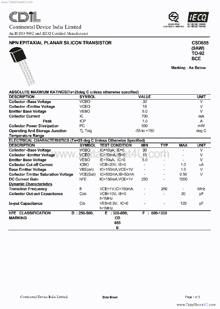 CSD655_39017.PDF Datasheet