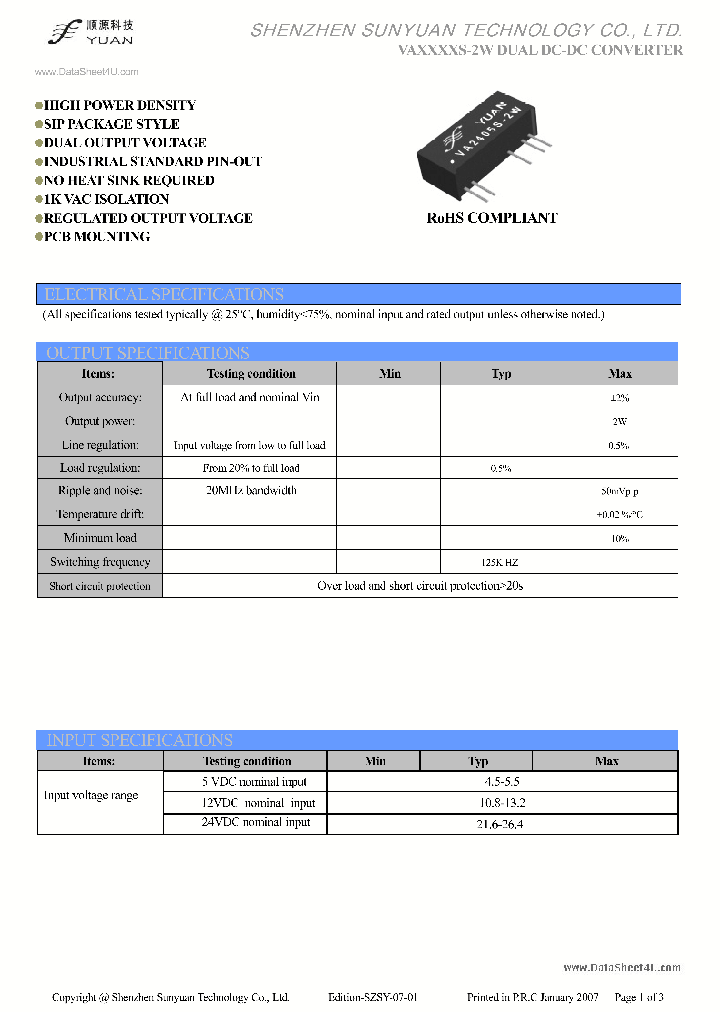 VA12XXS-2W_40527.PDF Datasheet