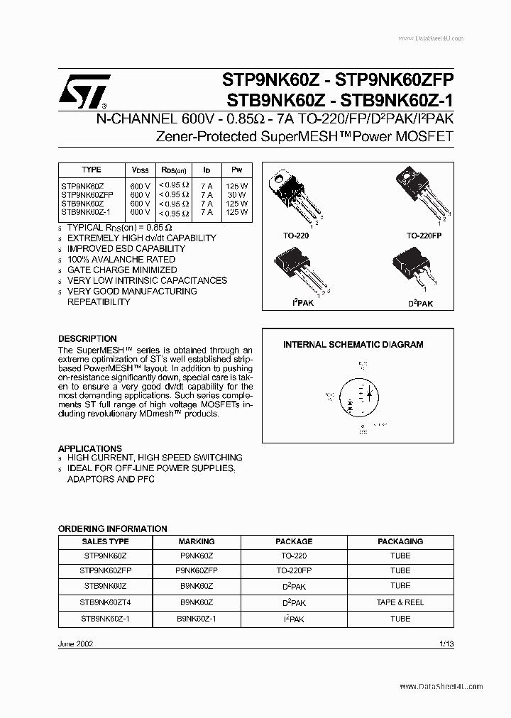 P9NK60ZFP_41132.PDF Datasheet