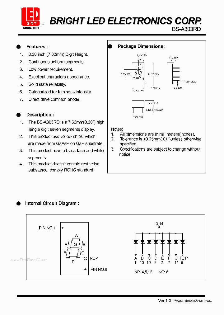 BS-A303RD_41395.PDF Datasheet
