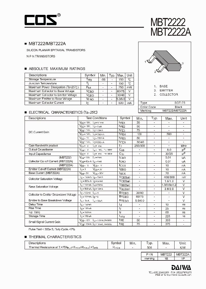 MBT2222_64752.PDF Datasheet