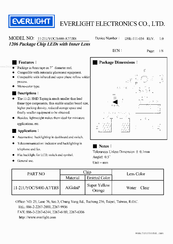 11-21UYOCS400-A7TR8_42642.PDF Datasheet