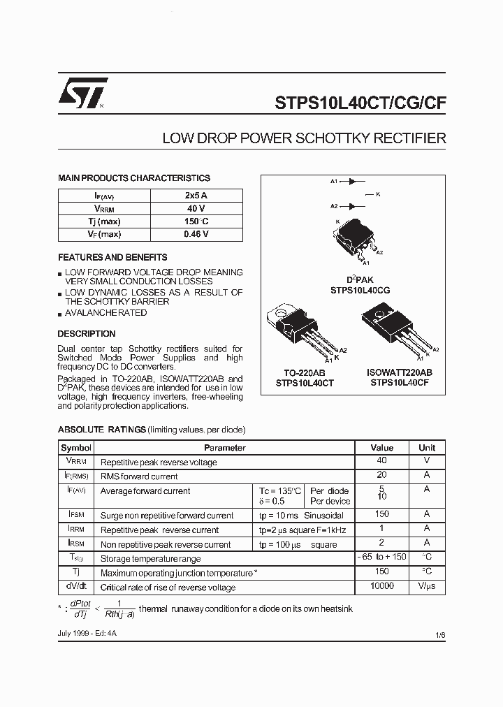STPS10L40_42786.PDF Datasheet