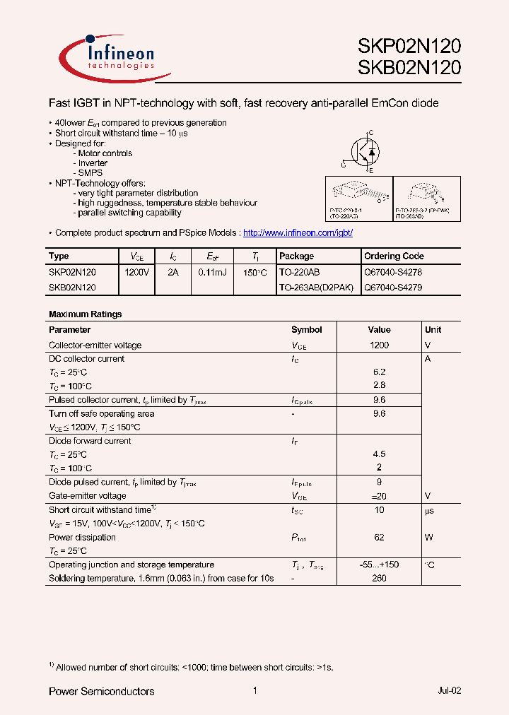 SKP02N120_71623.PDF Datasheet