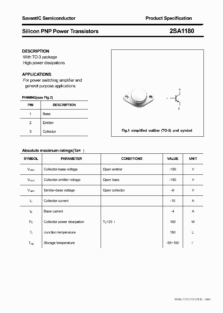 2SA1180_83163.PDF Datasheet