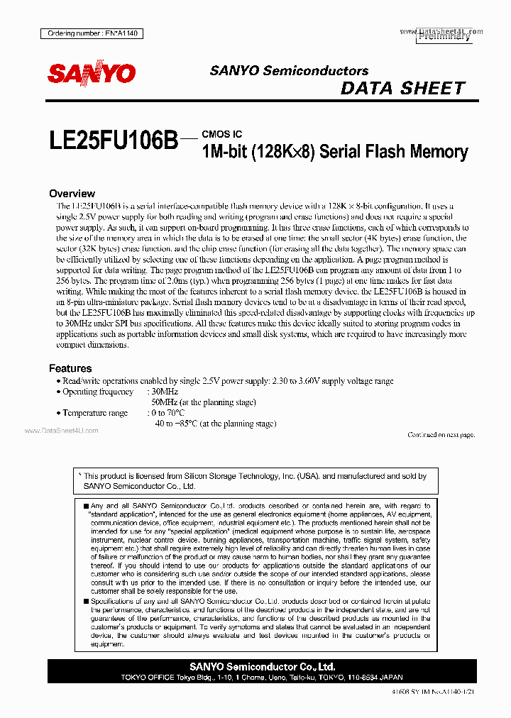 LE25FU106B_83267.PDF Datasheet