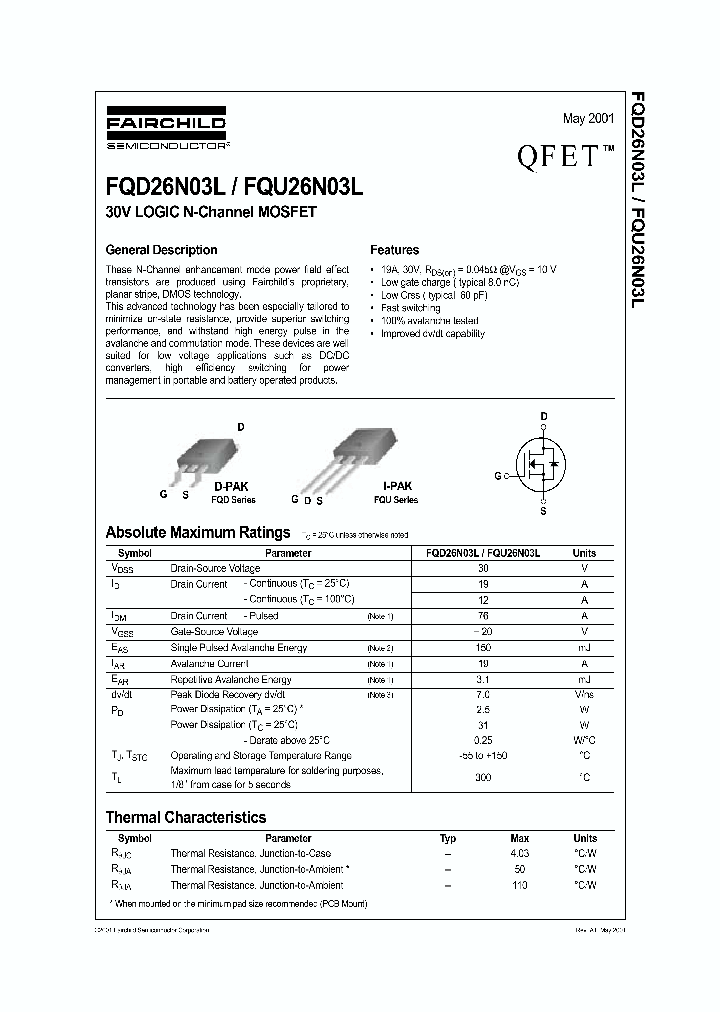 FQD26N03L_118120.PDF Datasheet