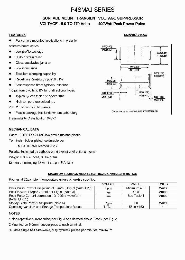 P4SMAJ_122062.PDF Datasheet