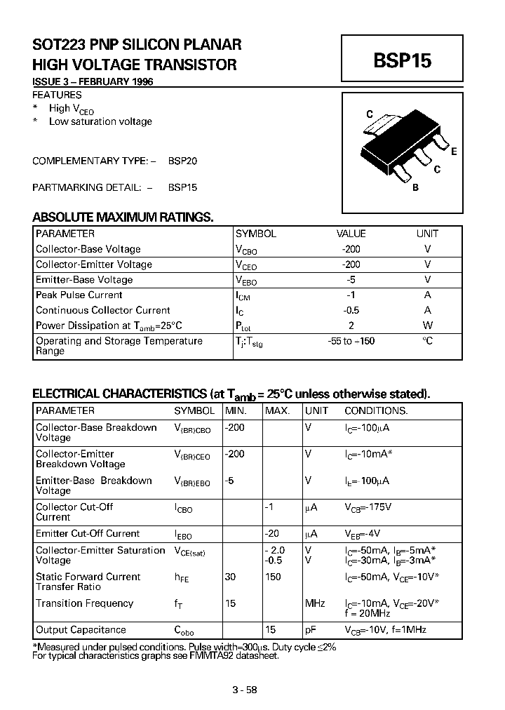 BSP15_125354.PDF Datasheet