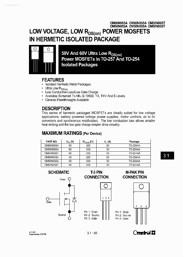 OM60N05SA_139860.PDF Datasheet