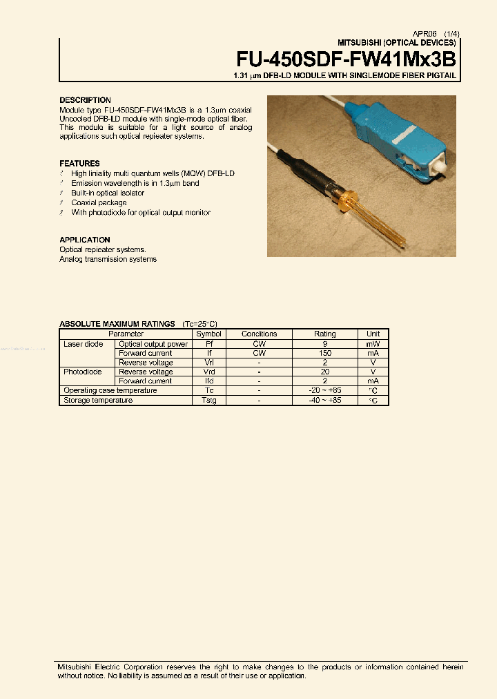 FU-450SDF-FW41M13B_146687.PDF Datasheet