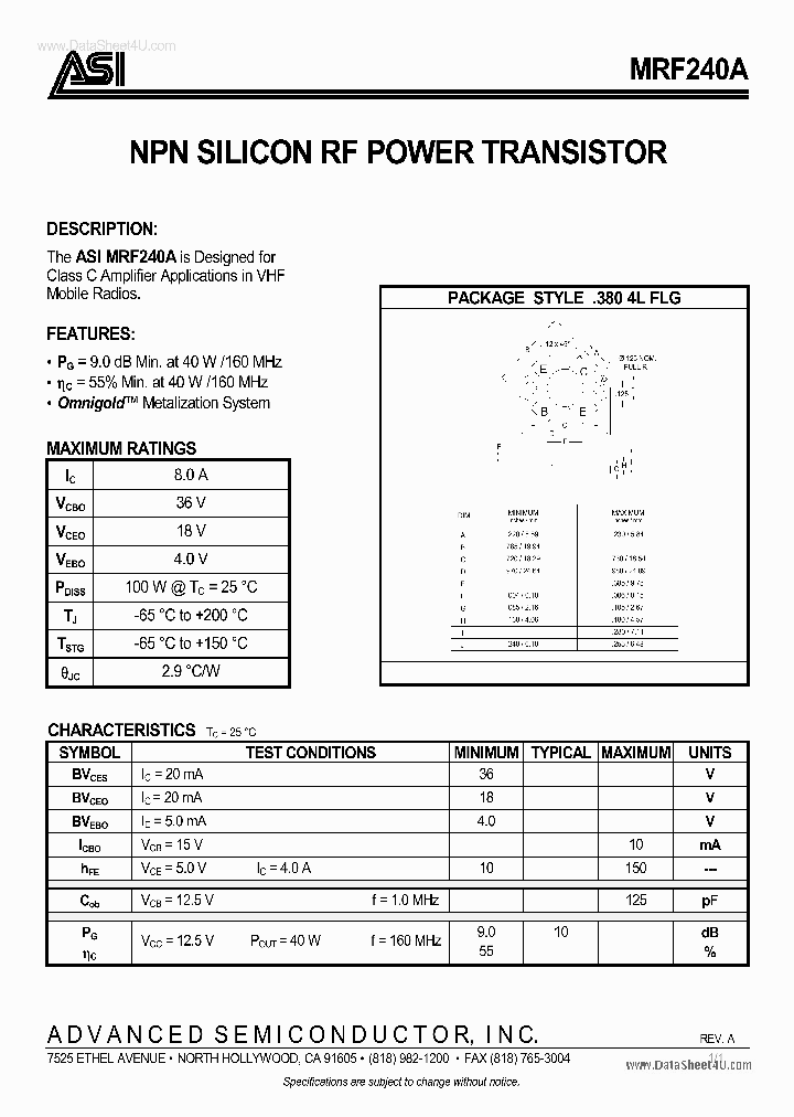 MRF240A_150610.PDF Datasheet