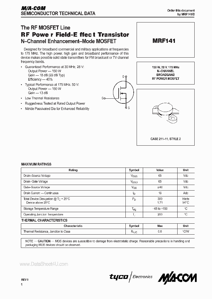 MRF141_152803.PDF Datasheet