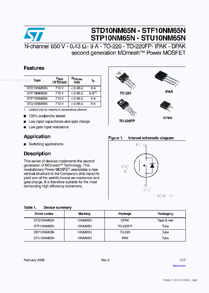 STD10NM65N_152869.PDF Datasheet