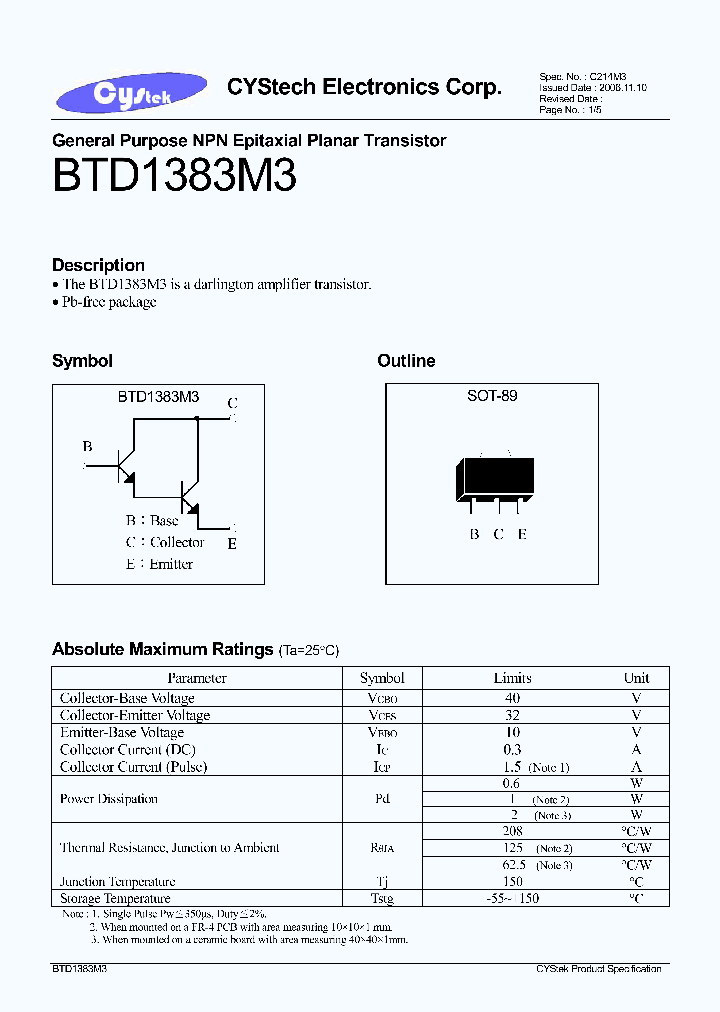 BTD1383M3_170040.PDF Datasheet
