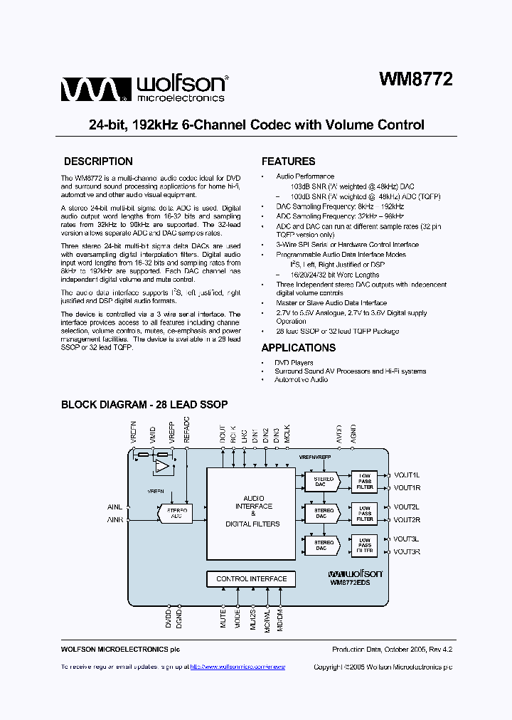 WM8772SEDSV_188869.PDF Datasheet