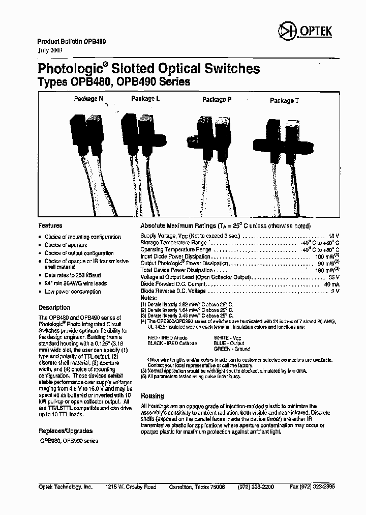 OPB480L11_185099.PDF Datasheet