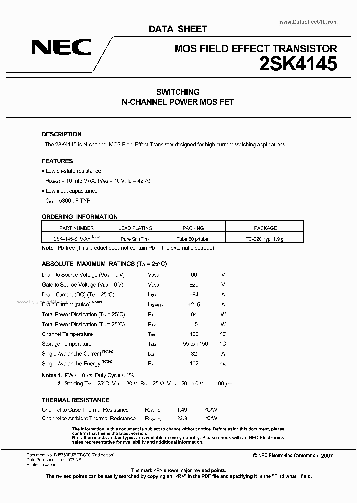 2SK4145_161965.PDF Datasheet