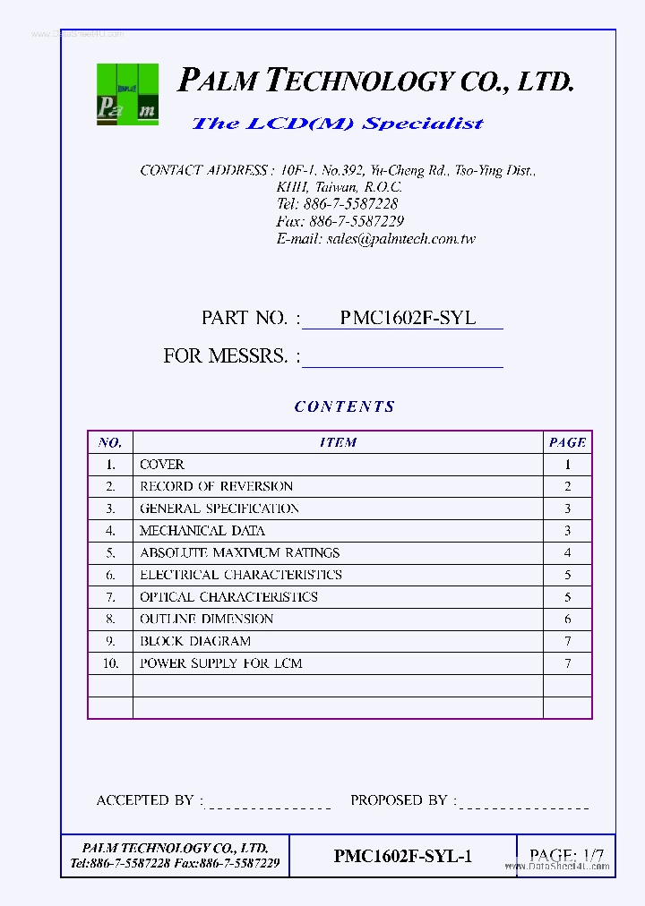 PMC1602F-SYL_165318.PDF Datasheet