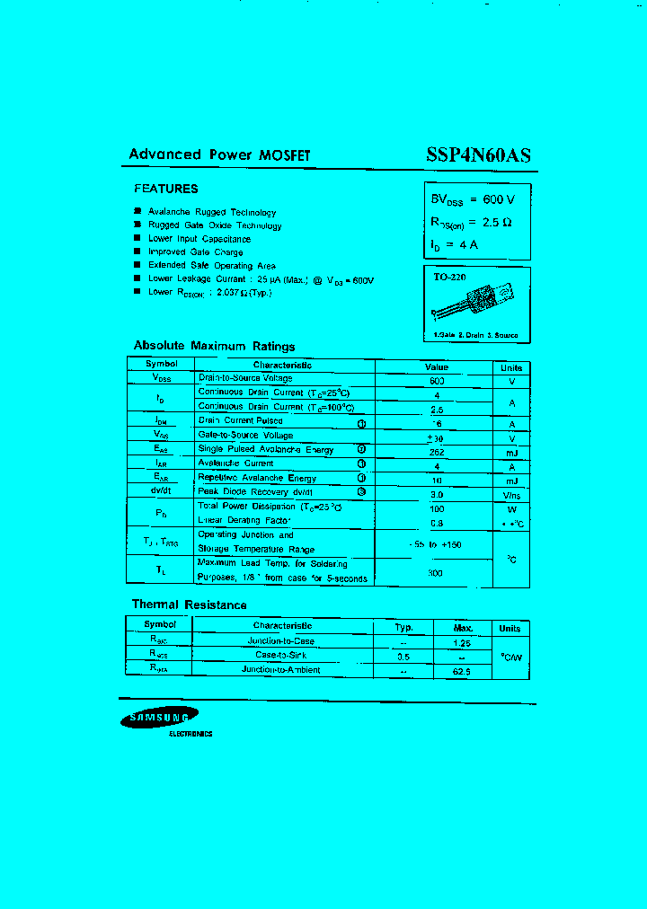 SSP4N60AS_165940.PDF Datasheet