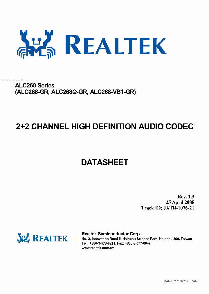 ALC268_166023.PDF Datasheet