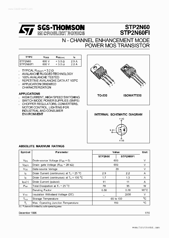 P2N60_166993.PDF Datasheet